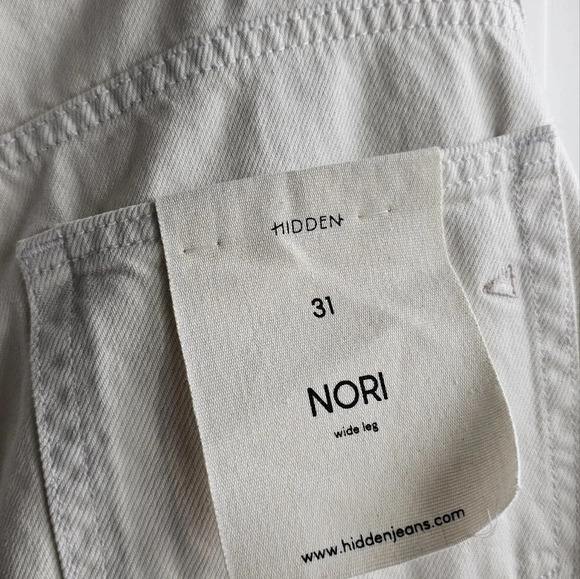 Hidden Off White Nori Wide Leg Denim Jeans Size  31 waist 17" - Picture 6 of 6
